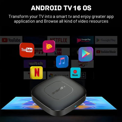 MORTAL T1 Android TV Box 4K Ultra HD Wi-Fi 6