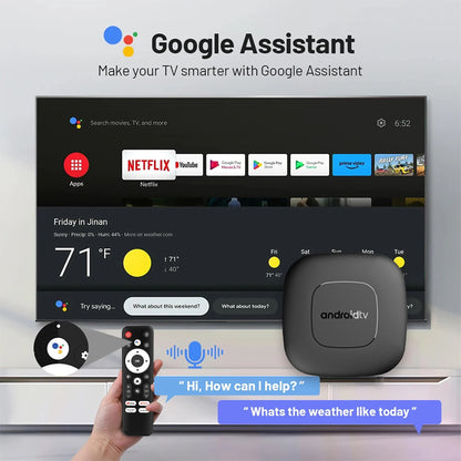 MORTAL T1 Android TV Box 4K Ultra HD Wi-Fi 6
