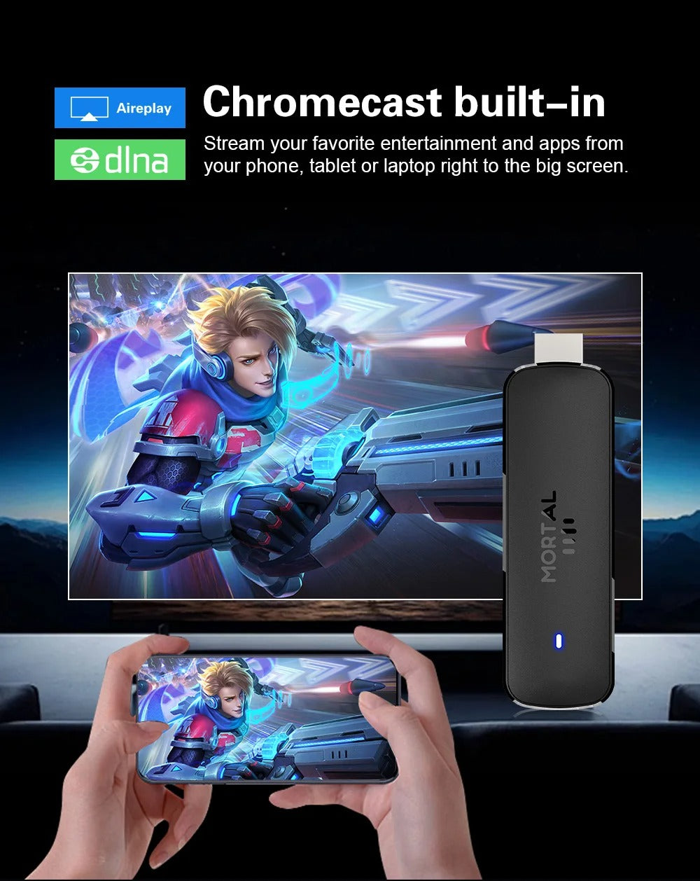 Mortal TV Stick Q8 Android 14